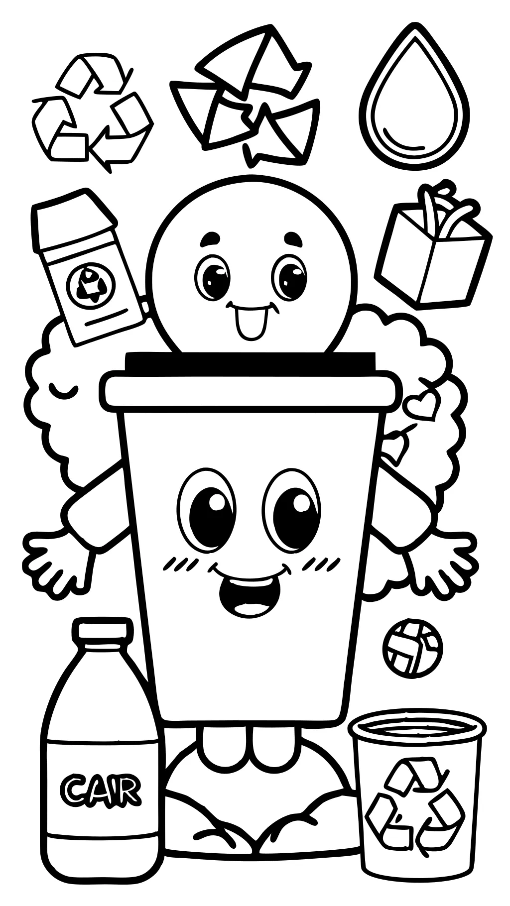 coloring pages on recycling